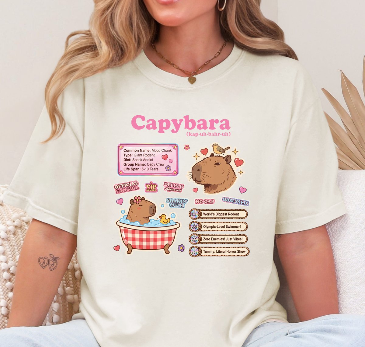 Vintage Capybara T shirt Science Theme Graphic Tee 5 tshirt