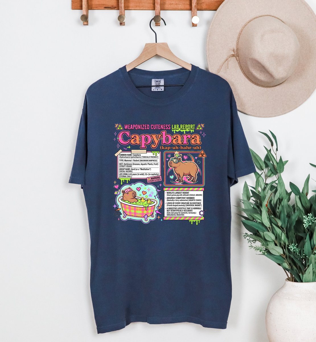 Vintage Capybara T shirt Science Theme Graphic Tee 6 tshirt