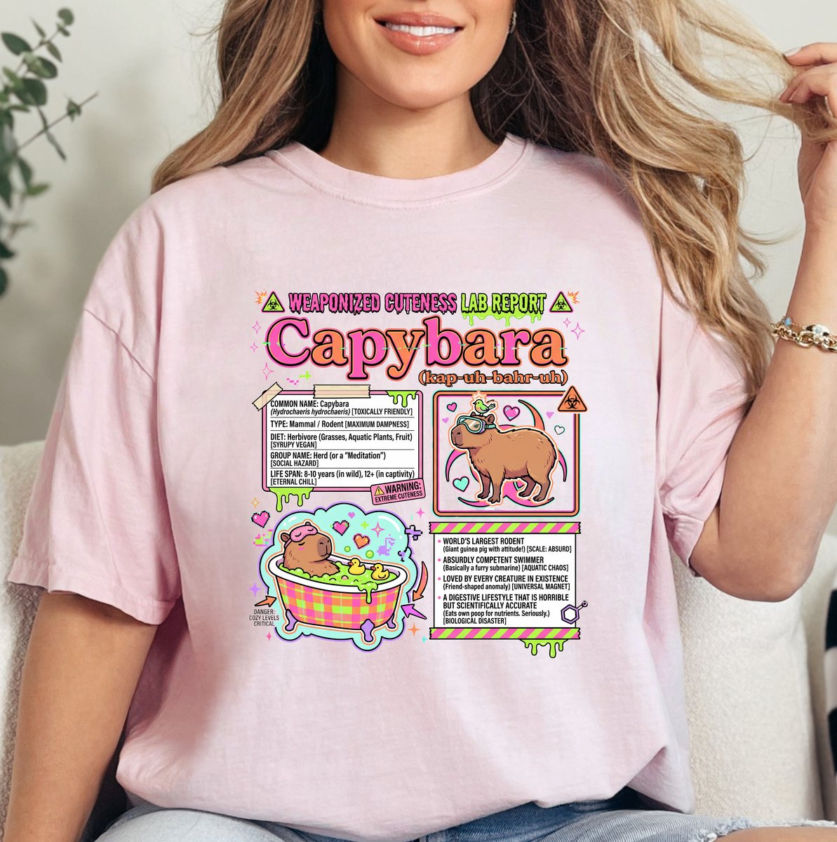 Vintage Capybara T shirt Science Theme Graphic Tee 6 tshirt