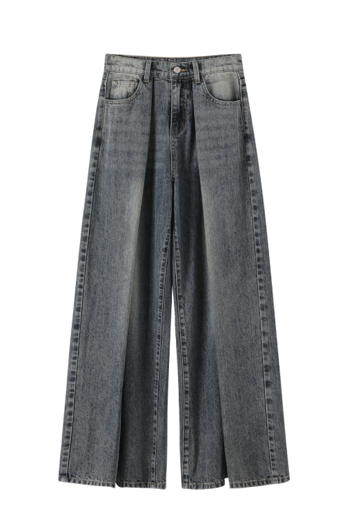 Vintage Denim Jacket / Denim Wide Pants