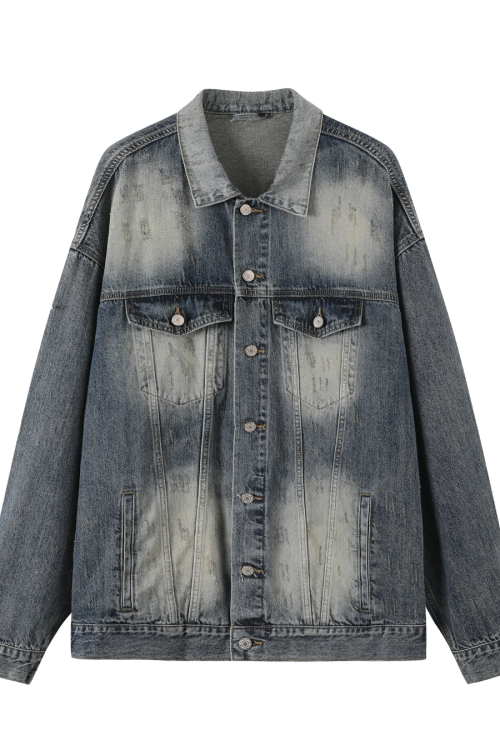 Vintage Denim Jacket / Denim Wide Pants