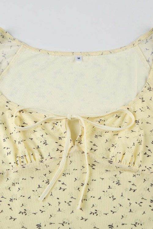 Vintage Floral Mesh Sexy Blouse