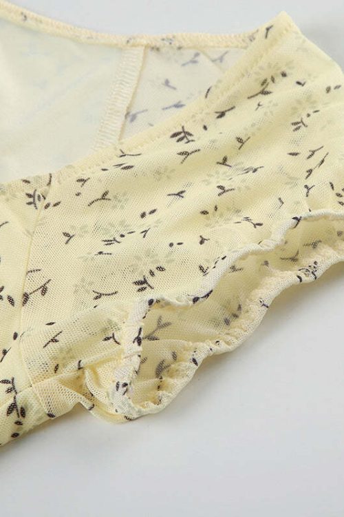 Vintage Floral Mesh Sexy Blouse