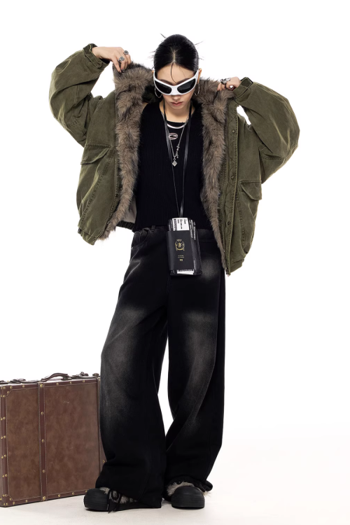 Vintage Fur Work Jacket