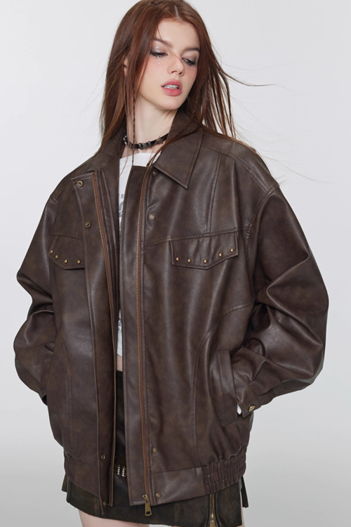 Vintage Leather Work Jacket