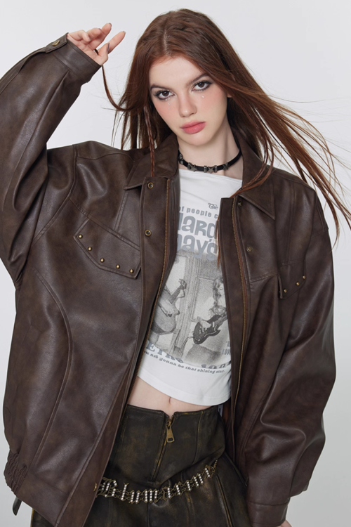Vintage Leather Work Jacket