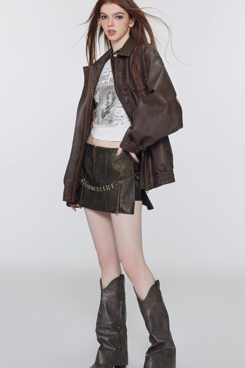 Vintage Leather Work Jacket