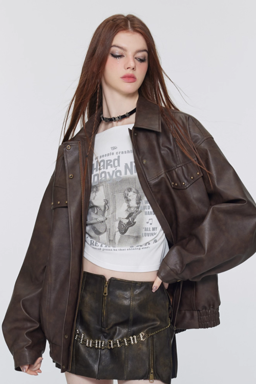 Vintage Leather Work Jacket