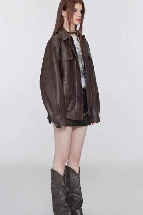 Vintage Leather Work Jacket
