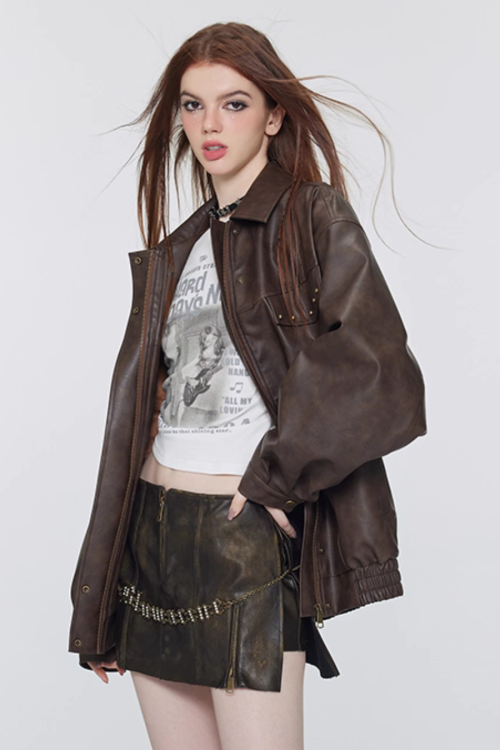 Vintage Leather Work Jacket