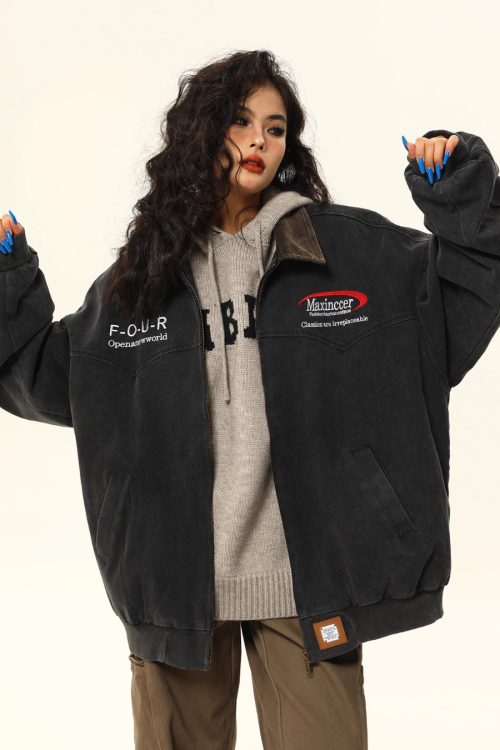 Vintage Trendy Workwear Jacket