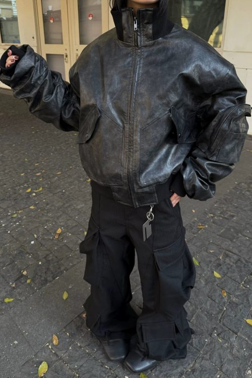 Vintage Washed Leather Jacket