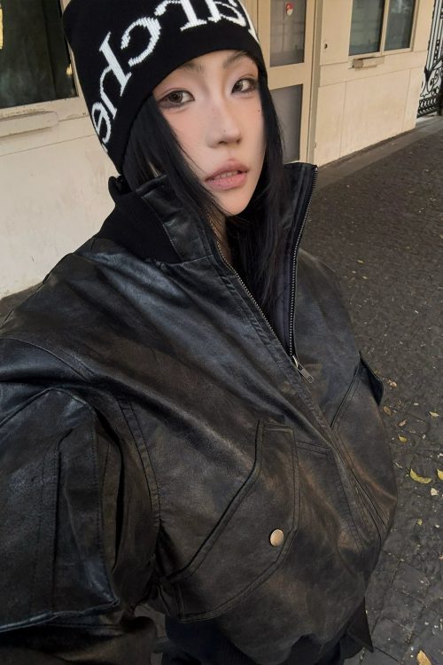 Vintage Washed Leather Jacket