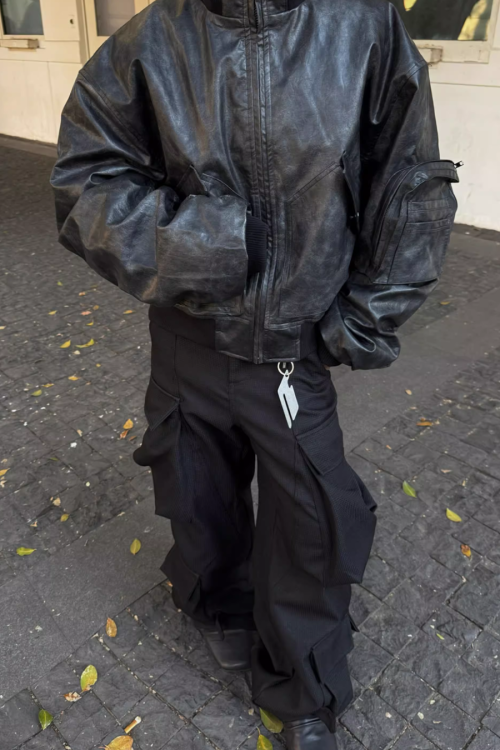 Vintage Washed Leather Jacket
