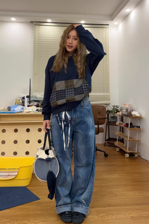 Vintage Wide Denim Pants
