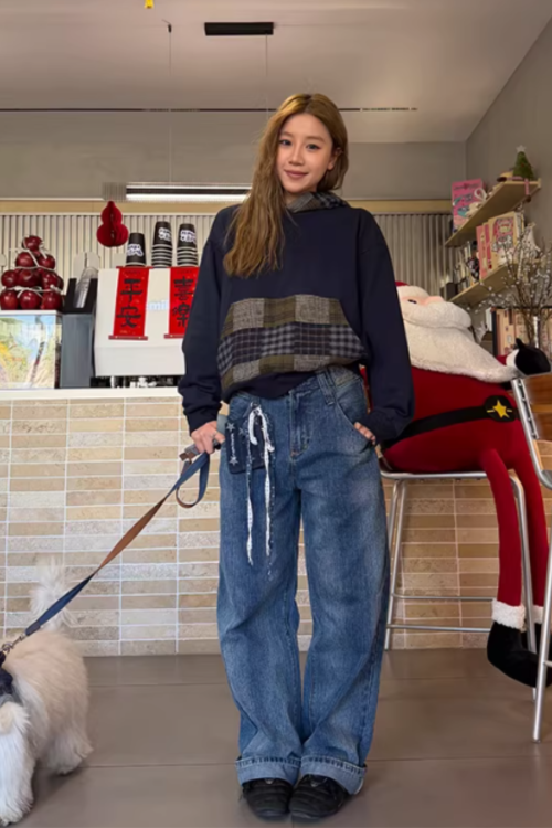 Vintage Wide Denim Pants
