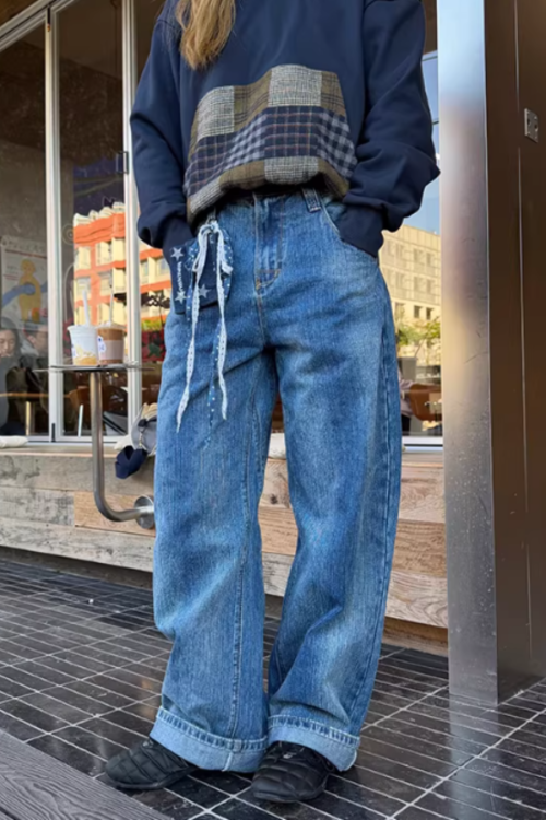 Vintage Wide Denim Pants