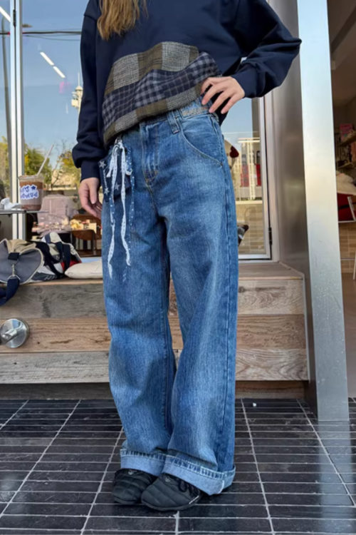 Vintage Wide Denim Pants