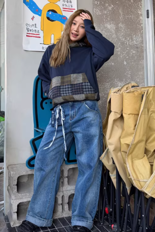 Vintage Wide Denim Pants