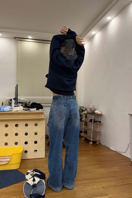 Vintage Wide Denim Pants