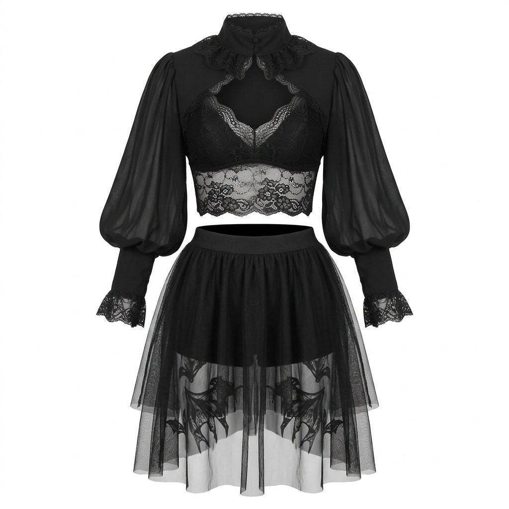 Gothic choker necklace women aesthetic