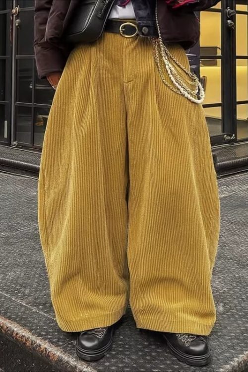 Wide Leg Corduroy Pants