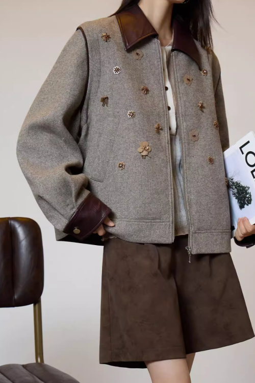 Wool Blend Tweed Jacket