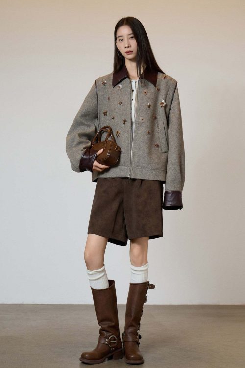 Wool Blend Tweed Jacket