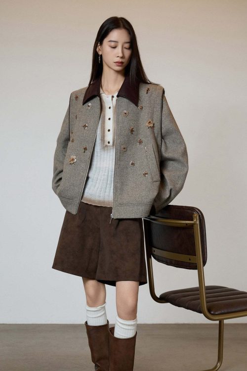 Wool Blend Tweed Jacket