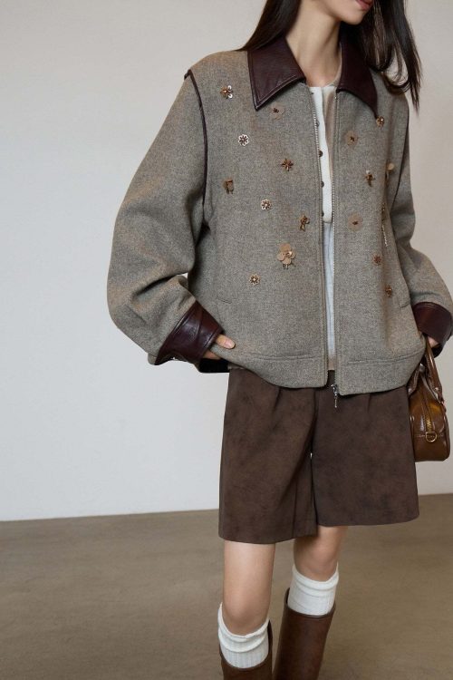 Wool Blend Tweed Jacket