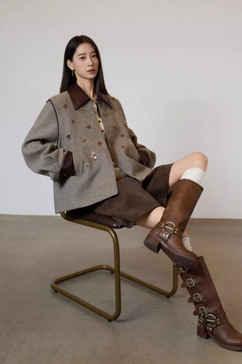 Wool Blend Tweed Jacket