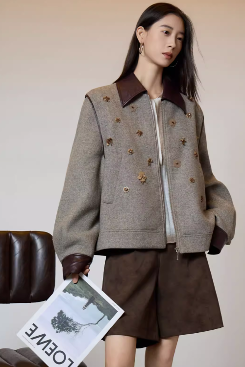 Wool Blend Tweed Jacket