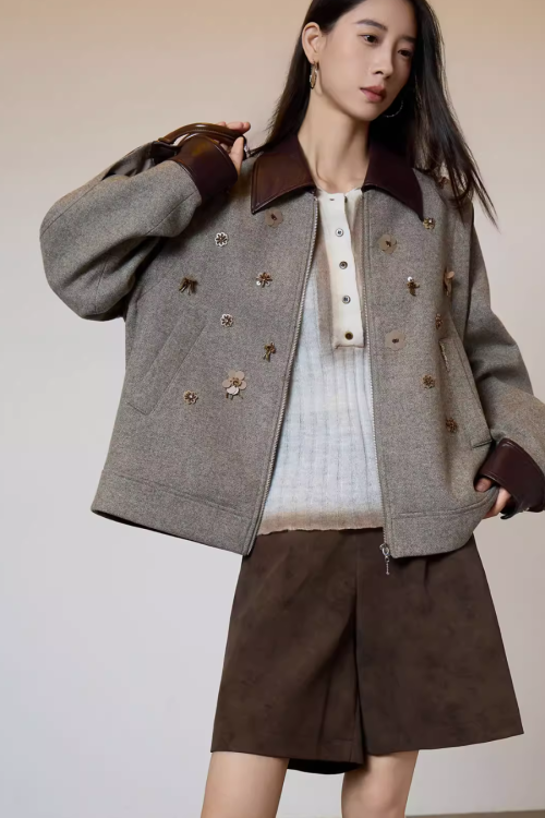 Wool Blend Tweed Jacket
