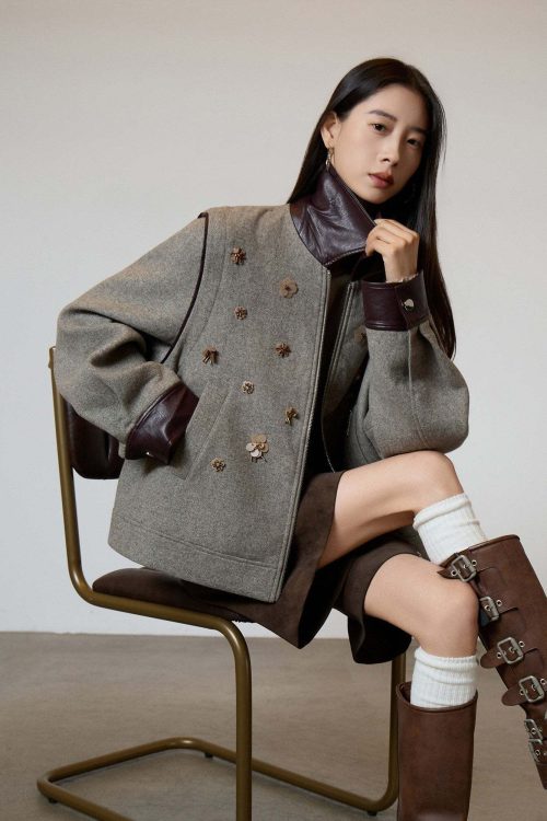 Wool Blend Tweed Jacket
