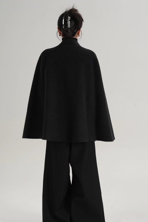 Wool Poncho Coat