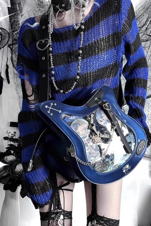 Y2K Ita Bag with Clear Window for Pin Display
