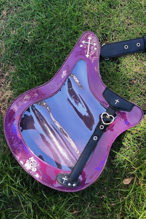 Y2K Ita Bag with Clear Window for Pin Display