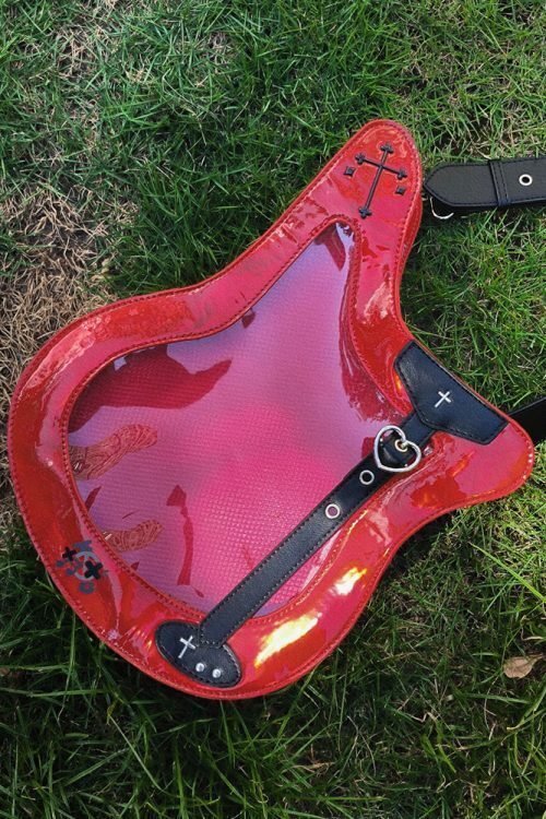 Y2K Ita Bag with Clear Window for Pin Display