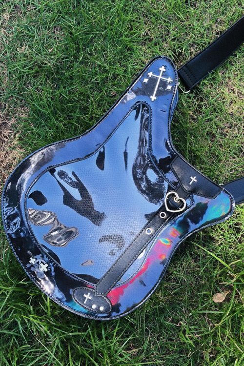 Y2K Ita Bag with Clear Window for Pin Display