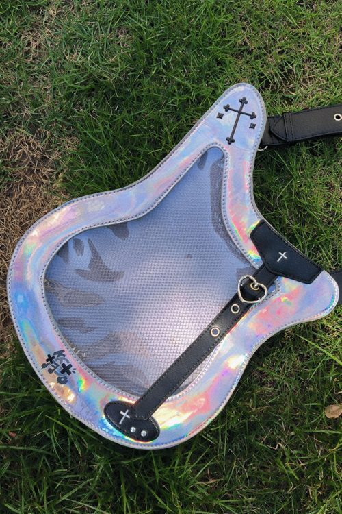 Y2K Ita Bag with Clear Window for Pin Display