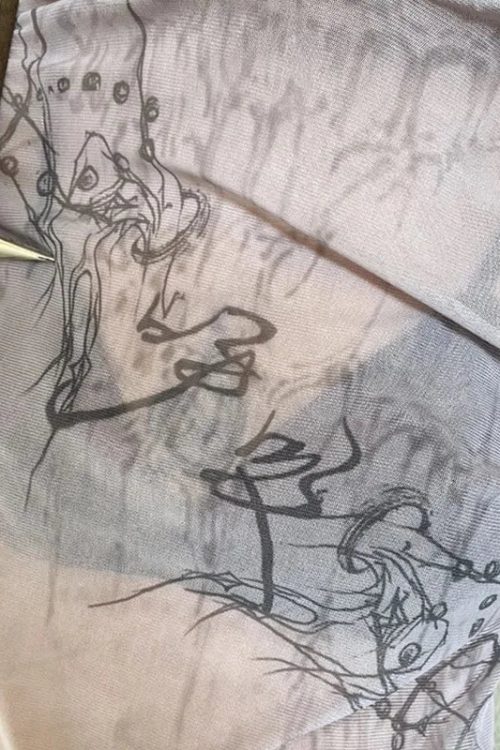 Y2K Mesh Turtleneck Top