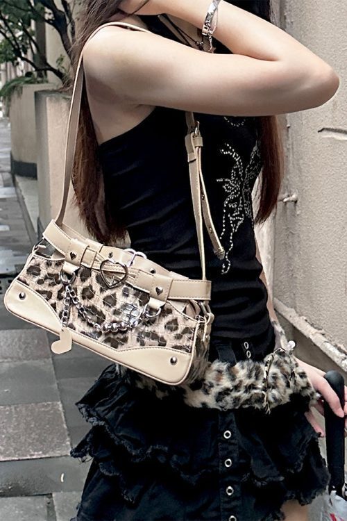 Y2K Vintage Ita Bag with Clear Window for Plushies and Pins