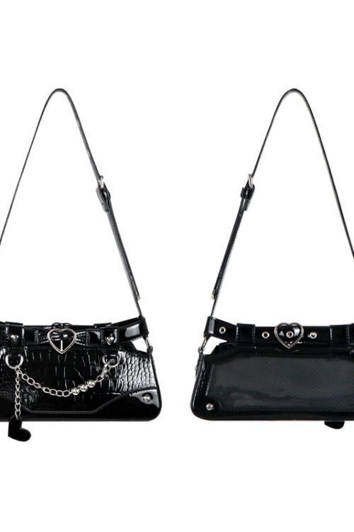 Y2K Vintage Ita Bag with Clear Window for Plushies and Pins
