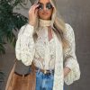Lace Mesh Long Sleeve Top Outfit Ideas