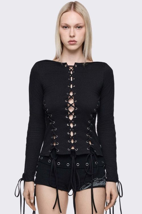 Kalee Lace-Up Top