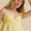 Lace V Neck Mesh Loose Cami Top
