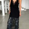 Sexy Lace V Neck Elegant Midi Blouse