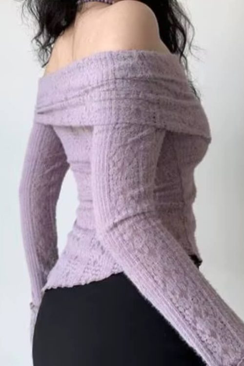 Fold-Over Lace Top