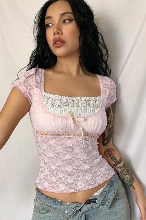 Coquette Lace Detailed Top