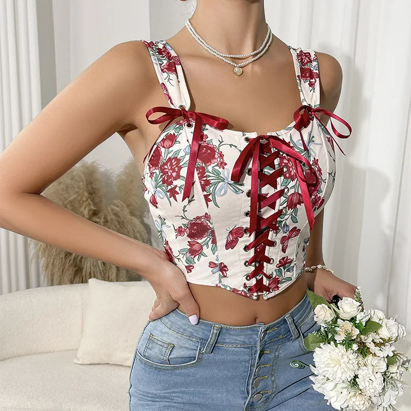 Lace-Up Corset Crop Top Lace-Up Corset Crop Top